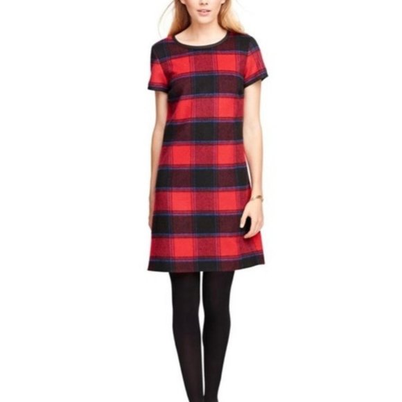 Brooks Brothers Red Fleece Plaid Wool Holiday Dress - Picture 1 of 10